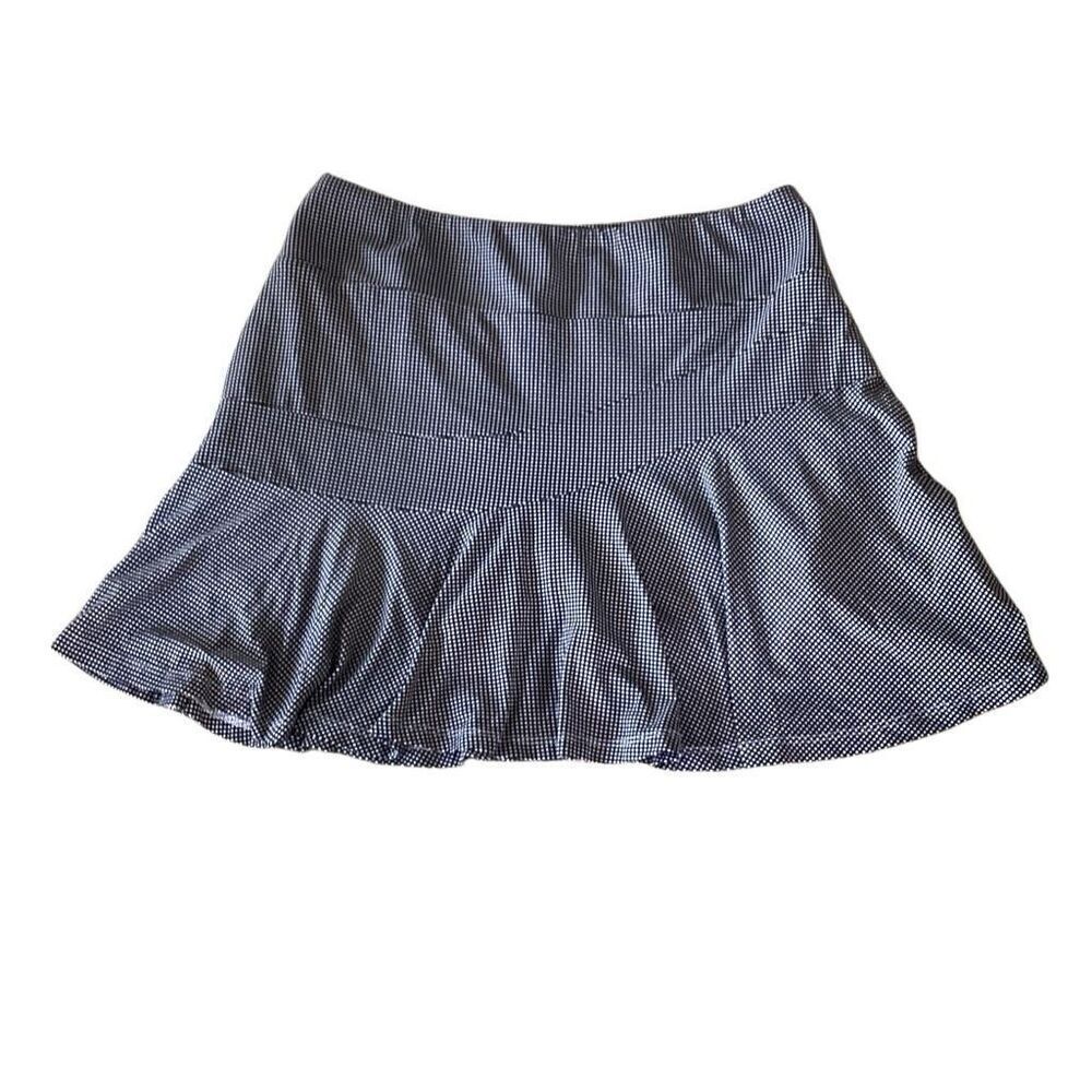 IBKUL Pickleball Tennis Skort Black White Check Ruffled Skirt Women’s Medium